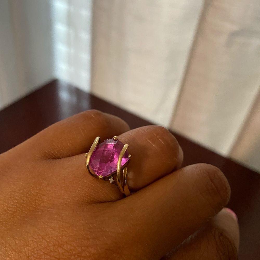 Pink 10K ring - Picture 3 of 6